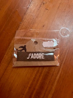 Bracelet en Tissu "J'adore" - Marron
