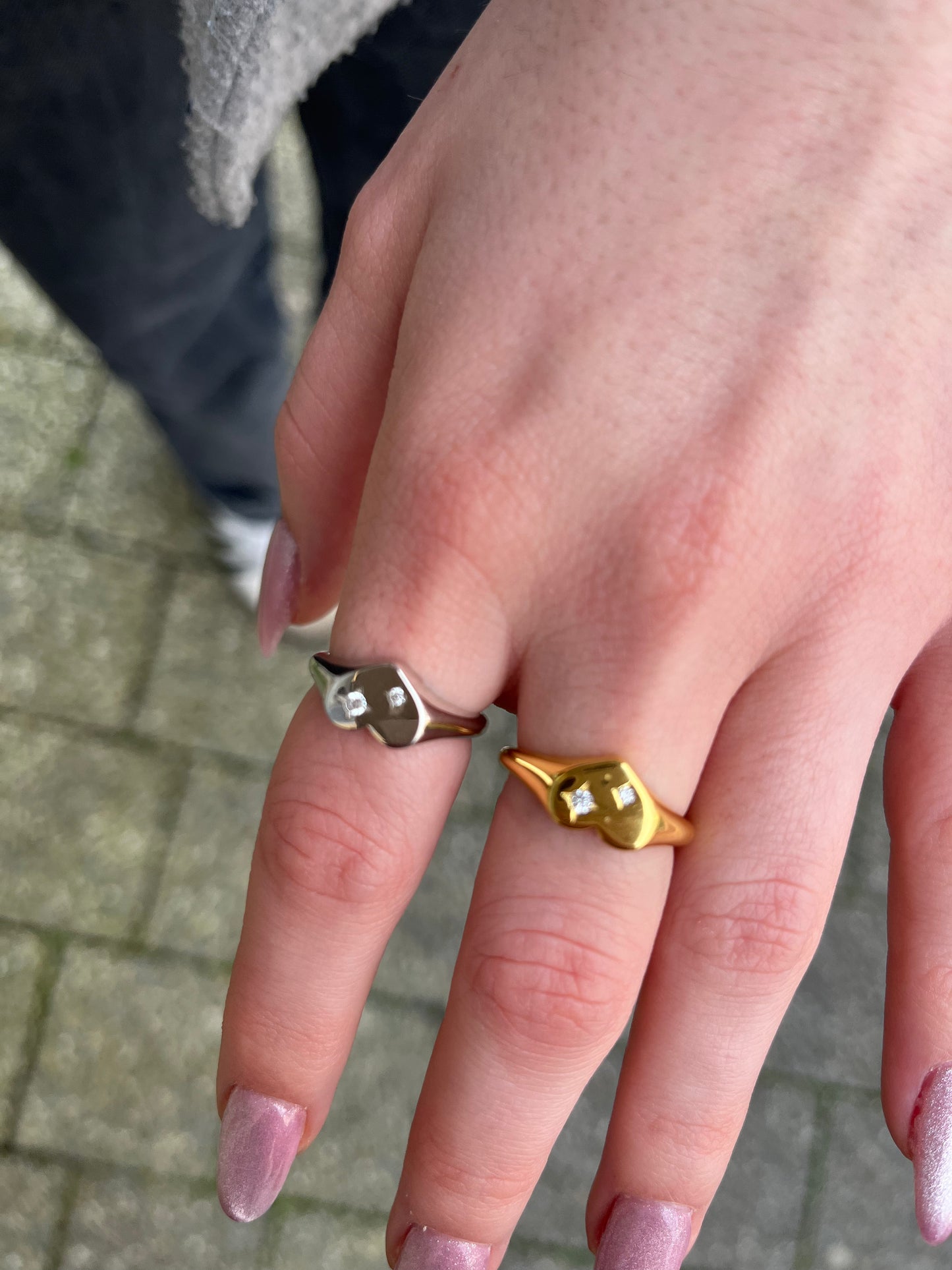 Bague Ajustable Cœur