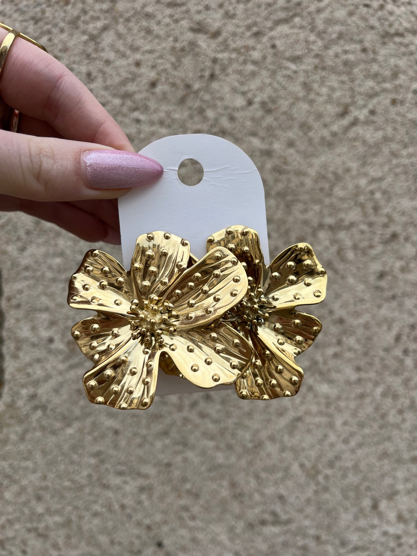 Boucles Puces Fleur Pois