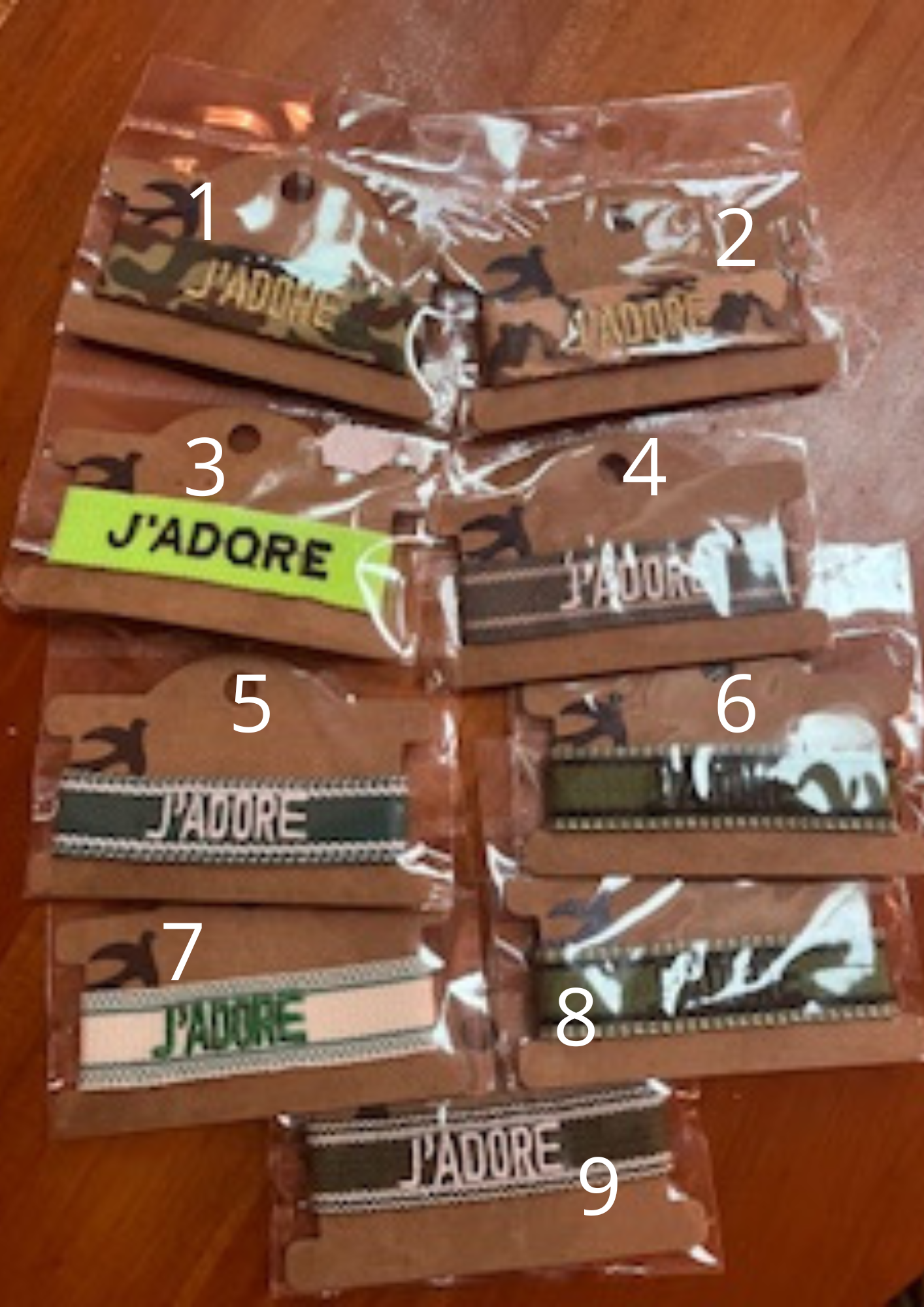 Bracelet en Tissu "J'adore" - Vert