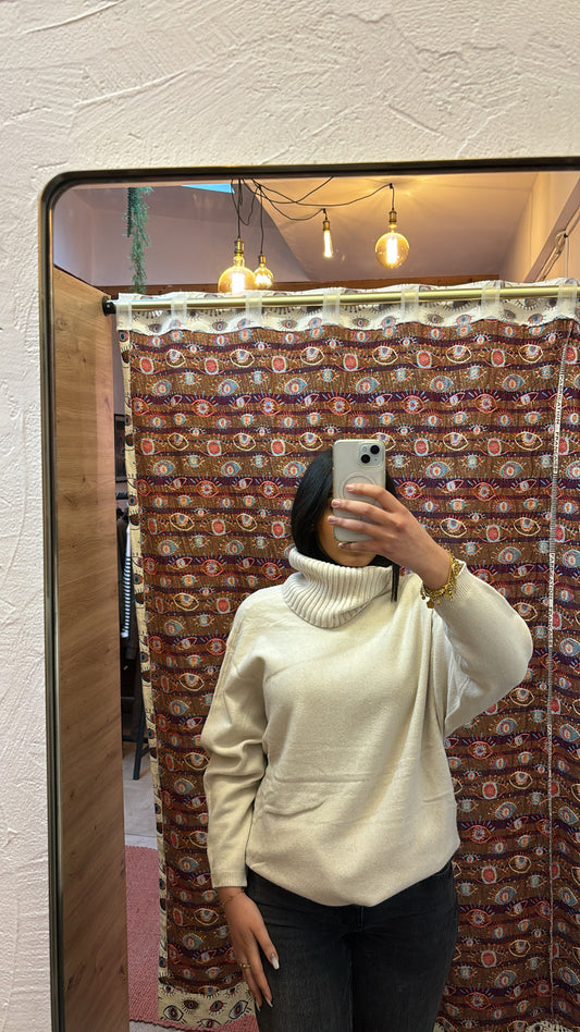 Pull Col Roulé Maille