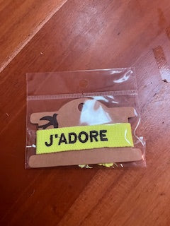 Bracelet en Tissu "J'adore" - Jaunes