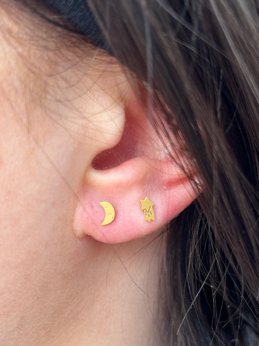 Boucles d'Oreilles Lune