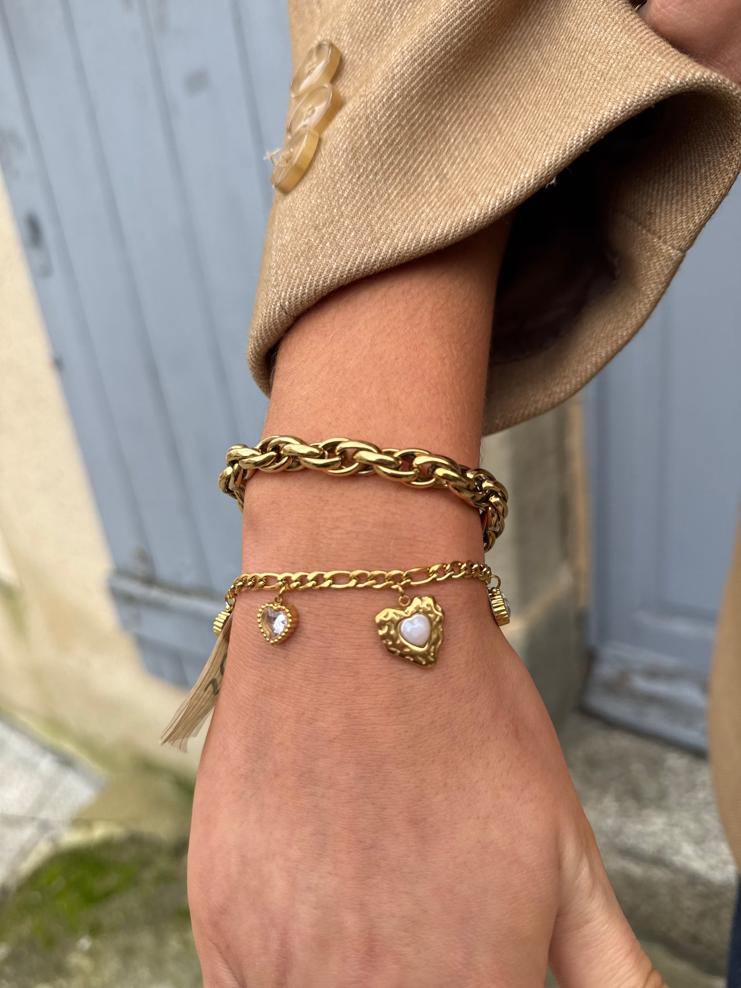 Bracelet maille dorée