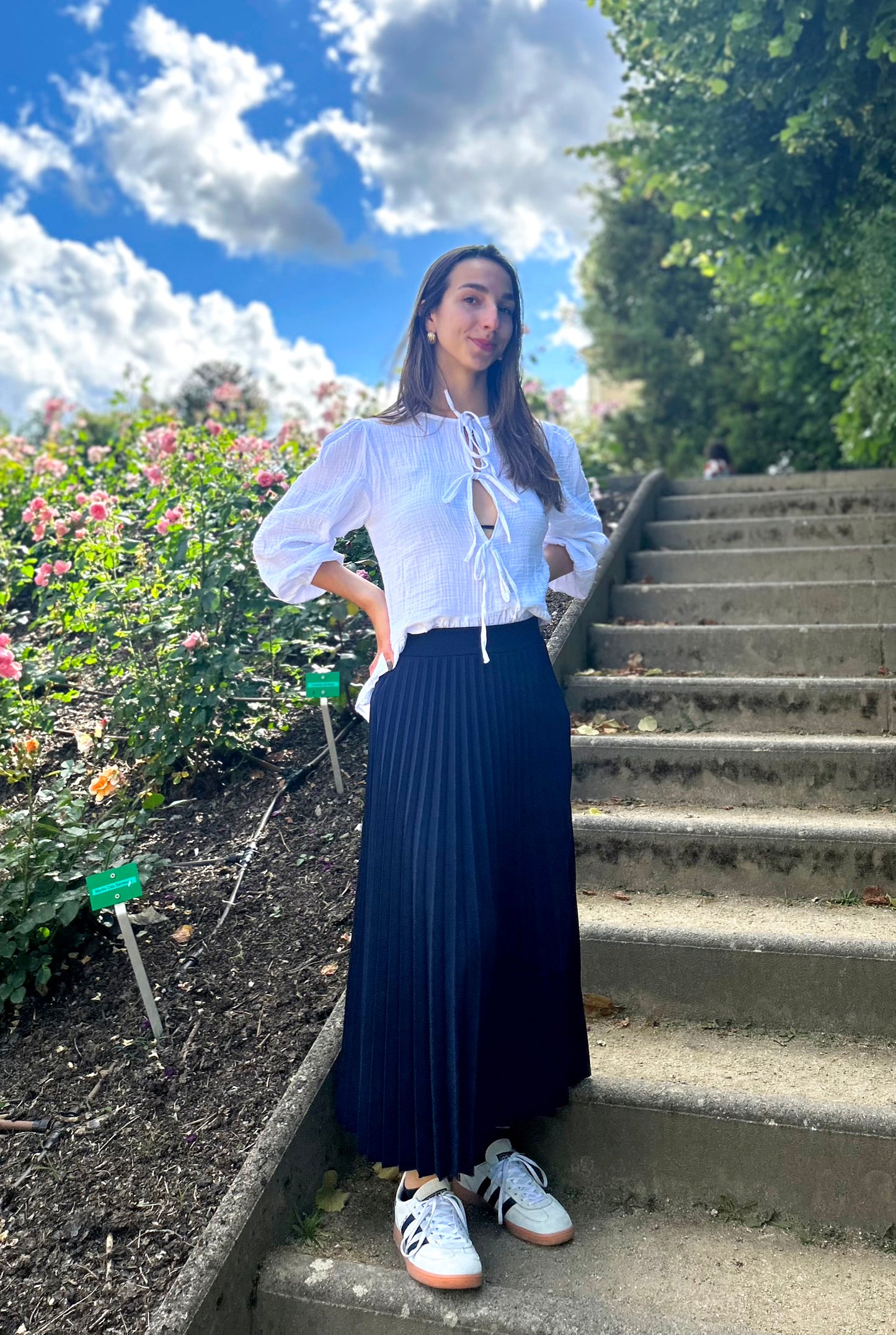 Jupe Plissée Mi‐Longue