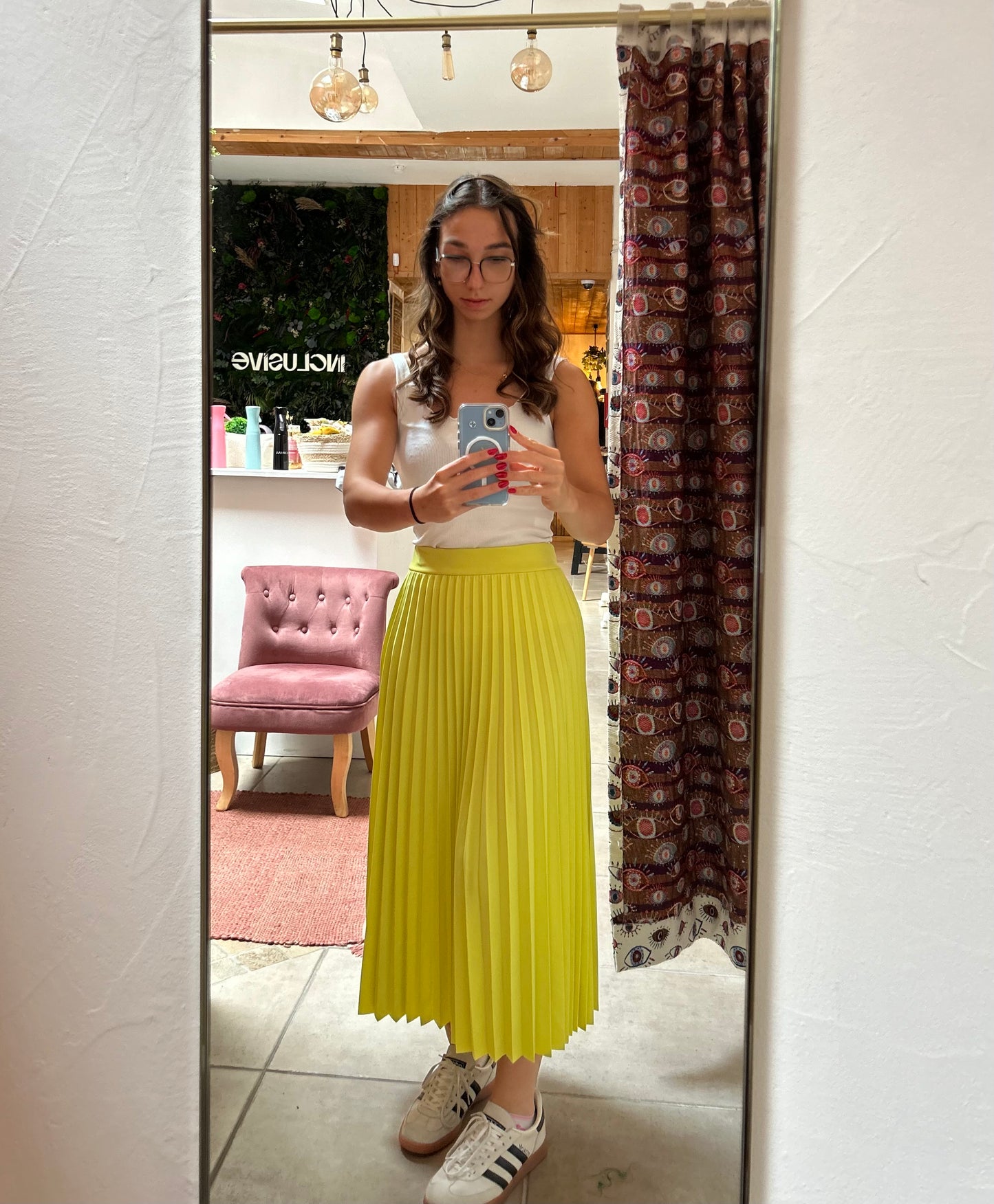 Jupe Plissée Mi‐Longue